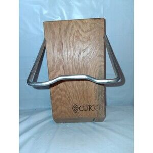 Cutco Wooden Knife Block Holder – Dual-Sided Design, Holds Multiple Knives